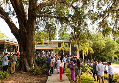 A celebration with alumni at the River House